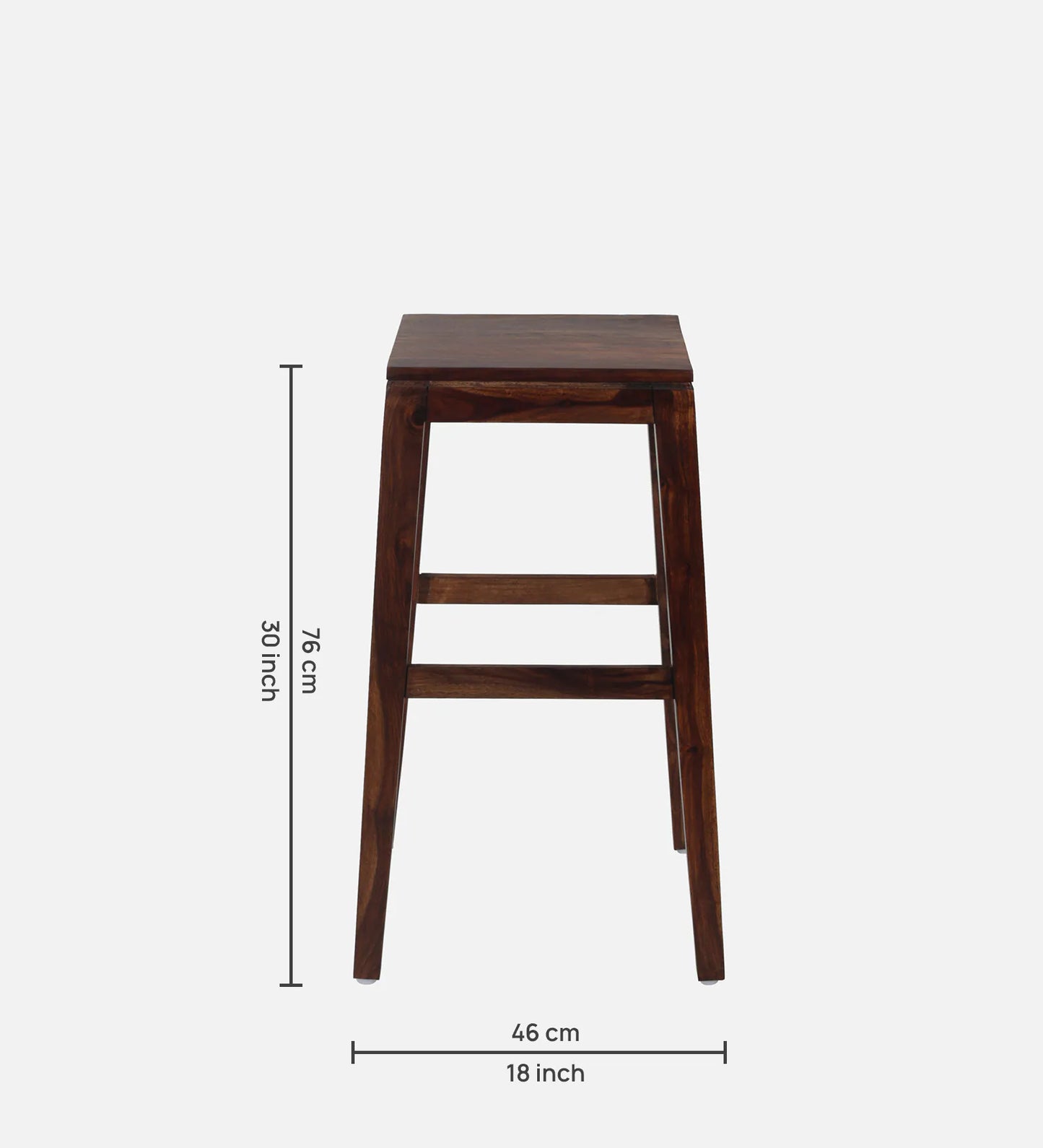 Sheesham Wood Bar Stool In Provincial Teak