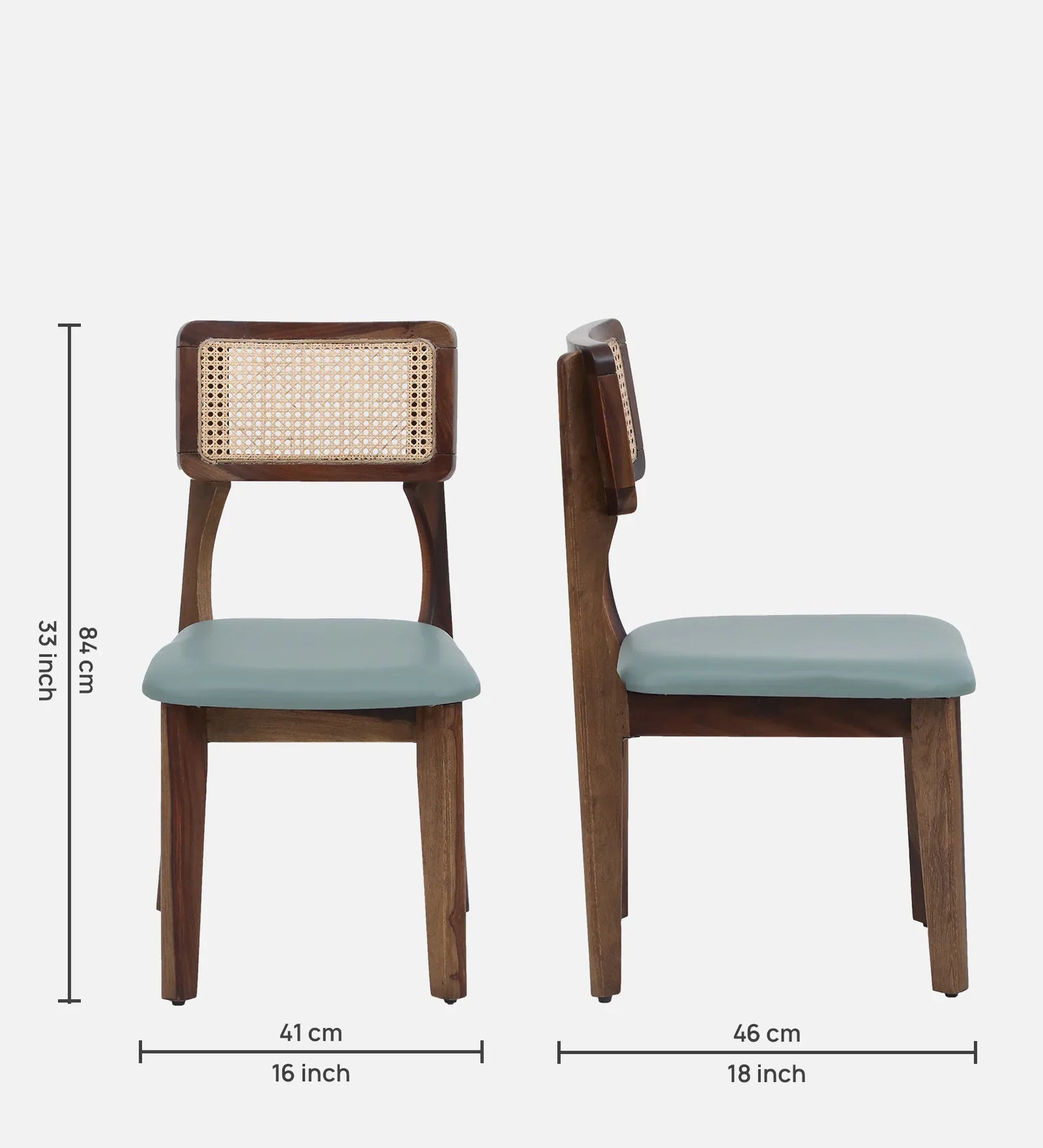 Sheesham Wood Dining Chairs In Scratch Resistant Provincial Teak Finish (Set Of 2 )