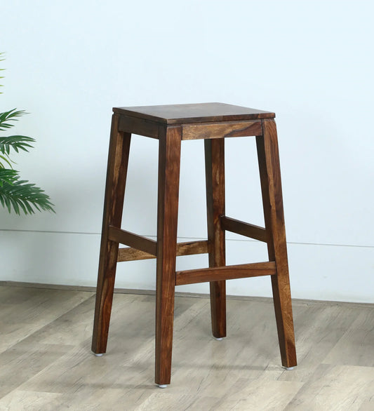 Sheesham Wood Bar Stool In Provincial Teak