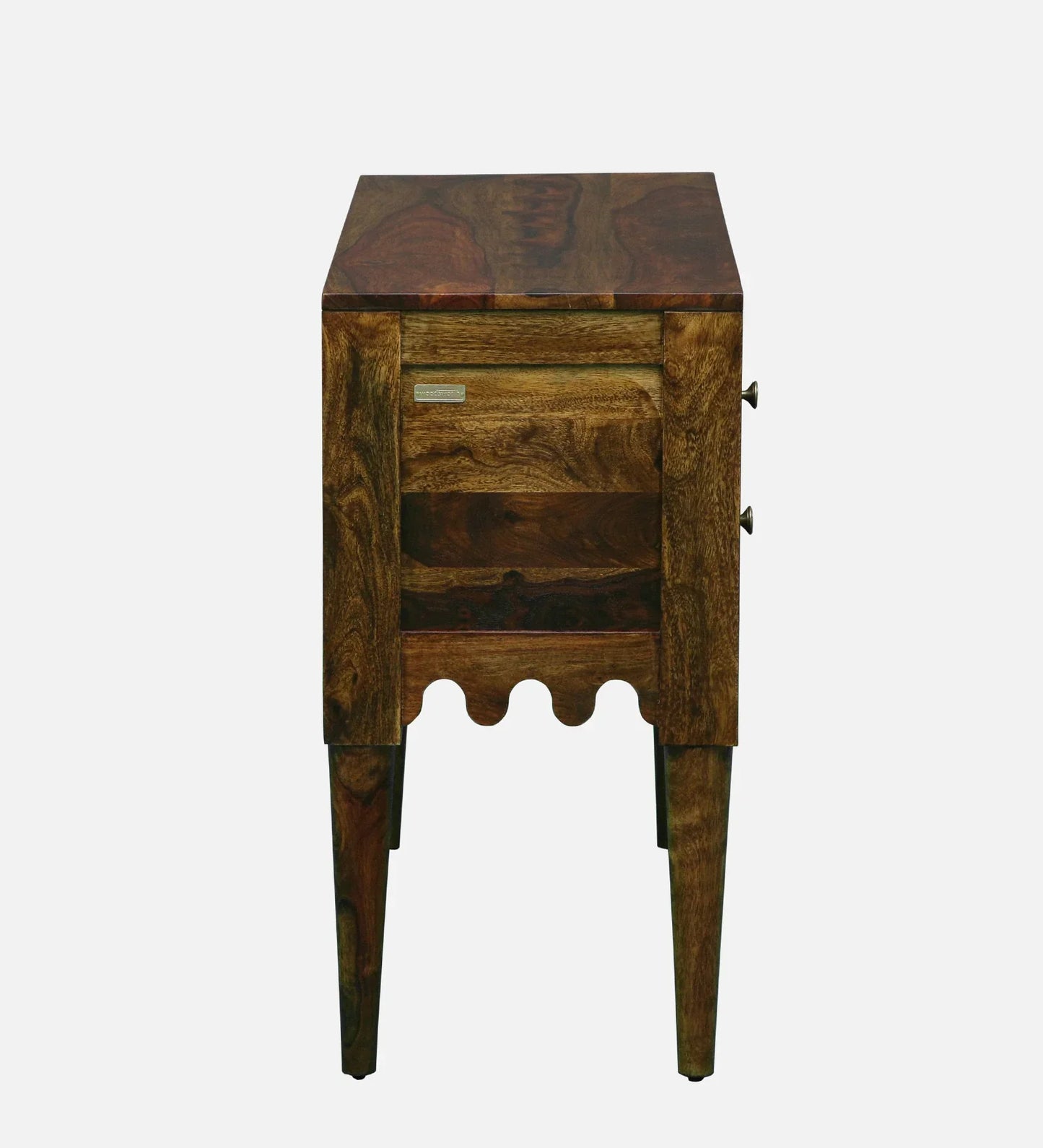 Ravenel Sheesham Wood Two Drawer Console Table In Provincial Teak Finish
